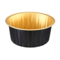 RÉCIPIENTS PÂTISSERIE 150 ML Ø9,3x3,3 CM OR/NOIR ALUMINIUM (100 UNITÉ)