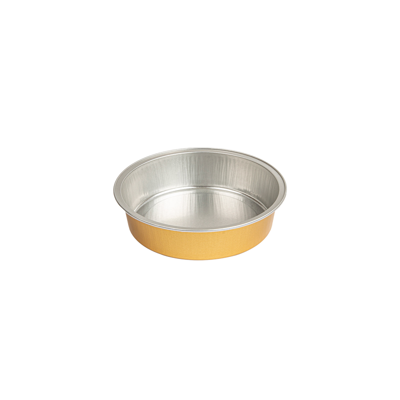 RÉCIPIENTS PÂTISSERIE 215 ML Ø11,8x3 CM ARGENT/OR ALUMINIUM (100 UNITÉ)