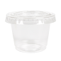 50 PETITS POTS + 50 COUVERCLES 30 ML Ø4,5x3,3 CM TRANSPARENT PP (24 UNITÉ)