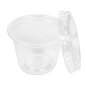 50 PETITS POTS + 50 COUVERCLES 30 ML Ø4,5x3,3 CM TRANSPARENT PP (24 UNITÉ)