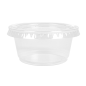 50 PETITS POTS + 50 COUVERCLES 60 ML Ø6,2x3,2 CM TRANSPARENT PP (24 UNITÉ)