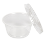 50 PETITS POTS + 50 COUVERCLES 60 ML Ø6,2x3,2 CM TRANSPARENT PP (24 UNITÉ)
