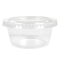 50 PETITS POTS + 50 COUVERCLES 100 ML Ø7,4x3,5 CM TRANSPARENT PP (24 UNITÉ)