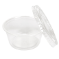 50 PETITS POTS + 50 COUVERCLES 100 ML Ø7,4x3,5 CM TRANSPARENT PP (24 UNITÉ)