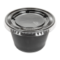 50 PETITS POTS + 50 COUVERCLES 120 ML Ø7,4x4,6 CM NOIR PP (24 UNITÉ)
