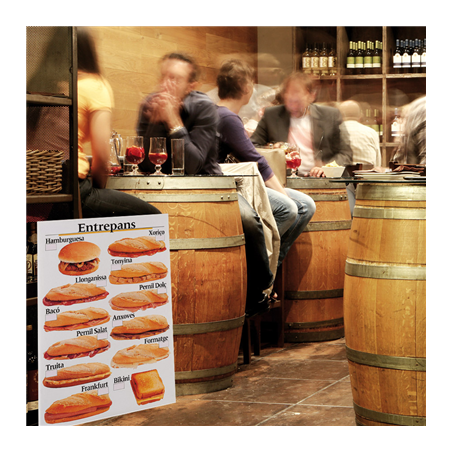 DISPLAY "ENTREPANS" - CATALAN 50,5x70,3 CM BLANC PVC (1 UNITÉ)