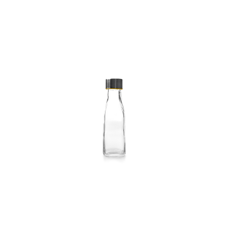 BOUTEILLE + BOUCHON ACIER 'WAKI GLASS' 300 ML Ø 5,8x16,6 CM TRANSPARENT VERRE (48 UNITÉ)