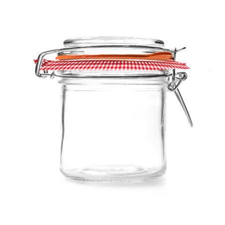 POT FERMETURE CLIP + PAPIER VICHY