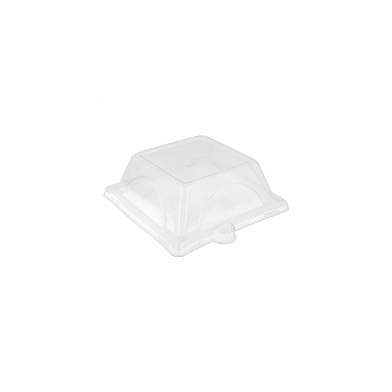 COUVERCLES POUR RÉFÉRENCE 215.90 'BIONIC'  16,4x16,4x4 CM TRANSPARENT PET (500 UNITÉ)