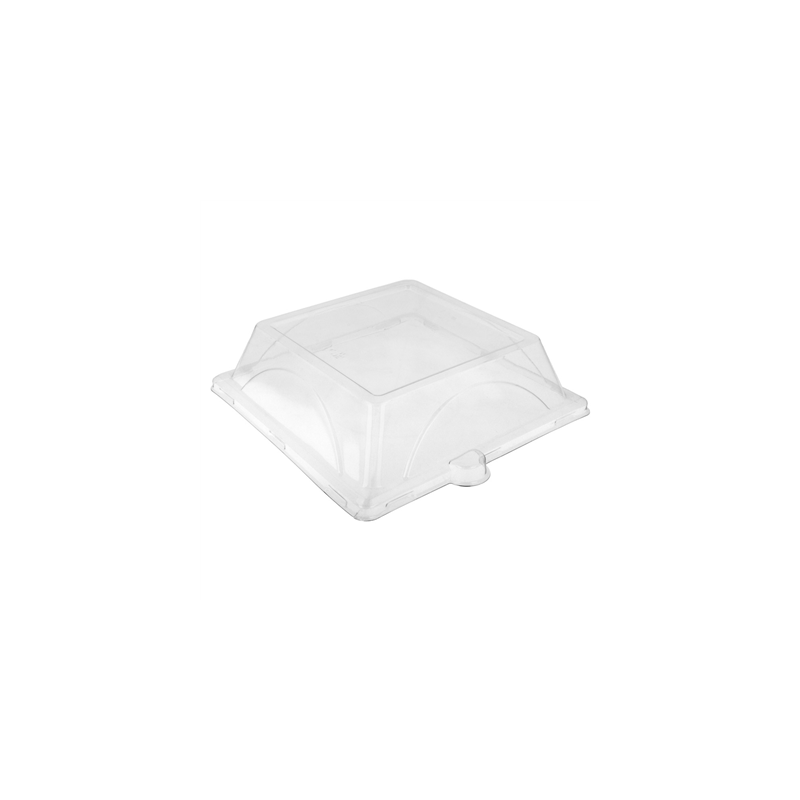 COUVERCLES POUR RÉFÉRENCE 215.92 'BIONIC'  20,7x20,7x4 CM TRANSPARENT PET (250 UNITÉ)