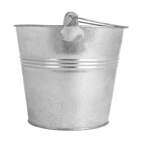 MINI SEAUX 'ARTINOX'  Ø 14x14 CM ARGENTE METAL (12 UNITÉ)