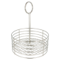 BASKET ROND  Ø 19x24 CM ARGENTE INOX (1 UNITÉ)