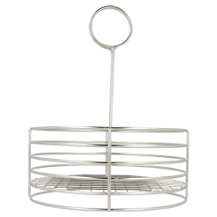 BASKET ROND  Ø 19x24 CM ARGENTE INOX (1 UNITÉ)