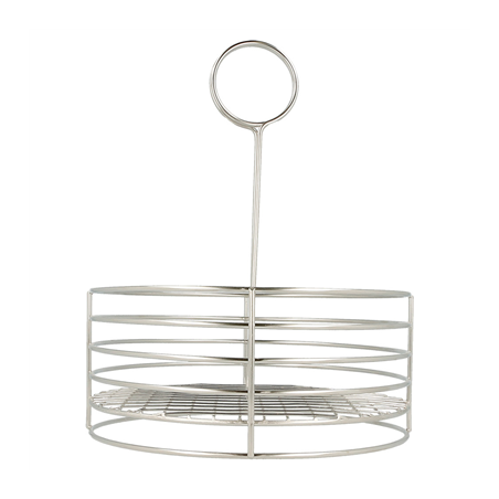 BASKET ROND  Ø 19x24 CM ARGENTE INOX (1 UNITÉ)