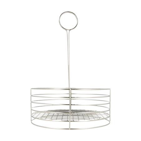 BASKET ROND  Ø 22x30,5 CM ARGENTE INOX (1 UNITÉ)