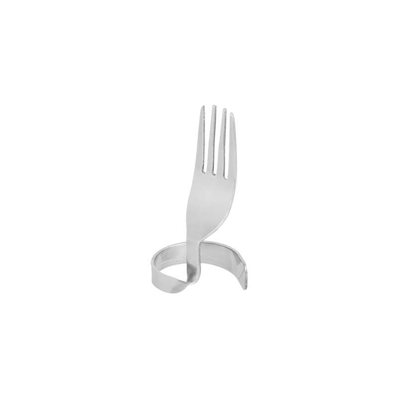 SUPPORTS ÉTIQUETTES DE TABLE "FOURCHETTE"  10 (h) CM ARGENTE INOX (12 UNITÉ)