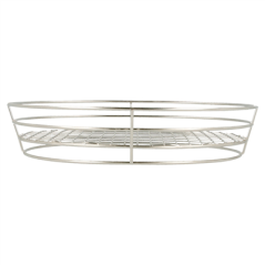 BASKET OVALE 'ARTINOX'  28x20,5x5,7 CM ARGENTE INOX (24 UNITÉ)