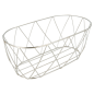 BASKET STYLE TOSCANE  25,5x12,7x10,2 CM ARGENTE INOX (12 UNITÉ)