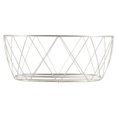 BASKET STYLE TOSCANE  25,5x12,7x10,2 CM ARGENTE INOX (12 UNITÉ)