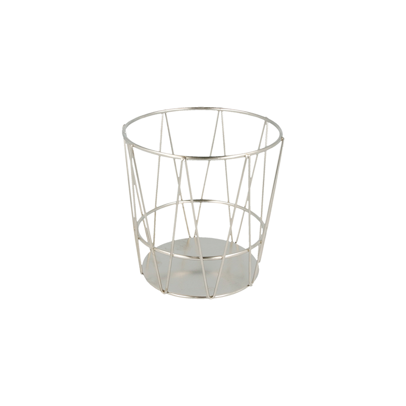 BASKET GRISINES 'ARTINOX'  Ø 11,5x11,5 CM ARGENTE INOX (24 UNITÉ)