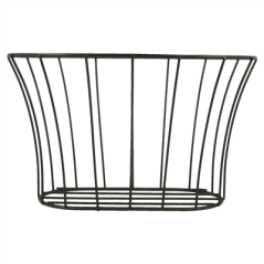 BASKET STYLE TOSCANE  21x12,7x12,7 CM NOIR ACIER (12 UNITÉ)