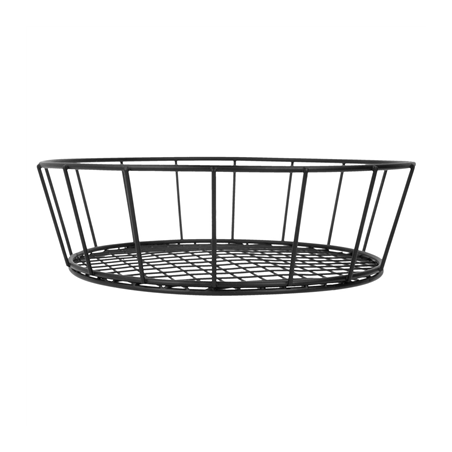 BASKET ROND  Ø 24,1x7 CM NOIR ACIER (12 UNITÉ)