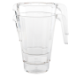 PICHETS EMPILABLES 1500 ML Ø 13,6/7,6x20 CM TRANSPARENT POLYCARBONATE (12 UNITÉ)