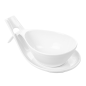 BOLS SOUPE AVEC SAUCIÈRE  25,5x13x6,5 CM BLANC PORCELAINE (4 UNITÉ)