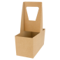 PORTE-GOBELETS, 2 GOBELETS  300 G/M2 18x8x24 CM NATUREL CARTON ONDULÉ MICROCANAL (200 UNITÉ)