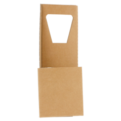 PORTE-GOBELETS, 2 GOBELETS  300 G/M2 18x8x24 CM NATUREL CARTON ONDULÉ MICROCANAL (200 UNITÉ)