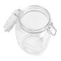 POT STOCKAGE + FERMETURE CLIP 'WAKI GLASS' 1,5 L Ø 10,5x19,5 CM TRANSPARENT VERRE (12 UNITÉ)