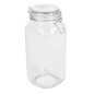 POT STOCKAGE + FERMETURE CLIP 'WAKI GLASS' 2 L Ø 10,5x26 CM TRANSPARENT VERRE (12 UNITÉ)