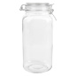 POT STOCKAGE + FERMETURE CLIP 'WAKI GLASS' 2 L Ø 10,5x26 CM TRANSPARENT VERRE (12 UNITÉ)