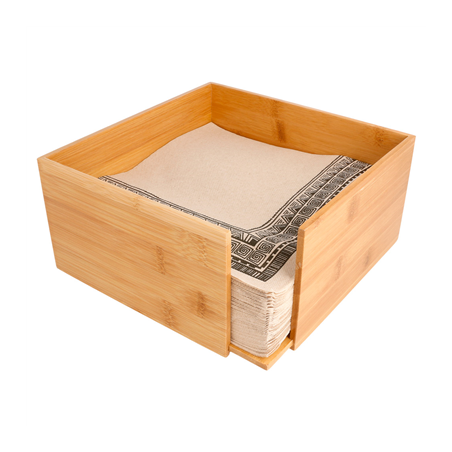 DISTRIBUTEUR SERVIETTES  21x21x10 CM NATUREL BAMBOU (1 UNITÉ)