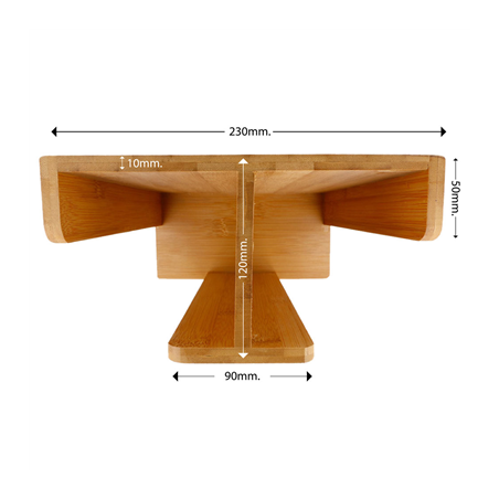 PORTE VERRES ET COUVERCLES  23x12x30 CM NATUREL BAMBOU (1 UNITÉ)