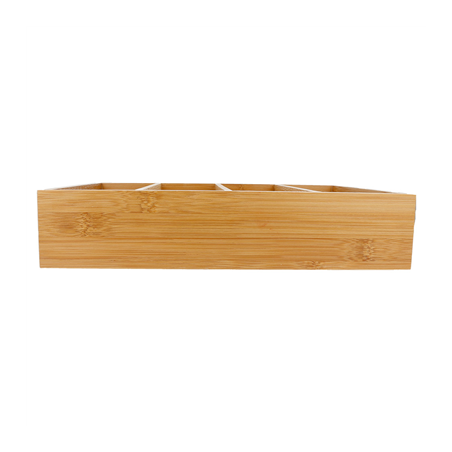 DISPLAY POUR COUVERTS & SACHETS 29x24x6 CM NATUREL BAMBOU (1 UNITÉ)