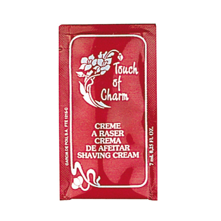 SACHETS CRÈME À RASER 'TOUCH OF CHARM' 5 ML 8x4,5 CM BORDEAUX PET (2000 UNITÉ)