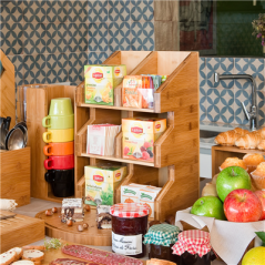 DISTRIBUTEUR CONDIMENTS  28x18x40 CM NATUREL BAMBOU (2 UNITÉ)