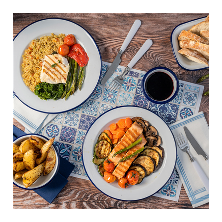 SETS DE TABLE OFFSET 'AZULEJOS' 70 G/M2 31x43 CM QUADRICHROMIE PAPIER (2000 UNITÉ)