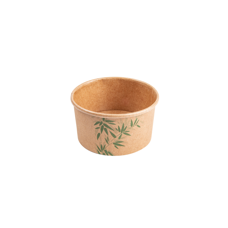 POTS À GLACES 'FEEL GREEN' 90 ML 210 + 18 PE G/M2 Ø7,2x4 CM MARRON CARTON (2000 UNITÉ)