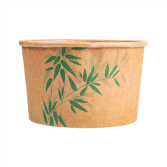 POTS À GLACES 'FEEL GREEN' 240 ML 250 + 18 PE G/M2 Ø9,4x5,5 CM MARRON CARTON (2000 UNITÉ)