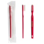 BROSSES À DENTS EN SACHETS 'TOUCH OF CHARM'  15,5x1x1,5 CM BORDEAUX PS (100 UNITÉ)