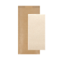 SERVIETTES RECYCLÉES EMB. 'D.POINT' 40x32 CM 'JUST IN TIME CLOSED' 40 + 10PE G/M2 11x25 CM NATUREL KRAFT VERGÉ (300 UNITÉ)