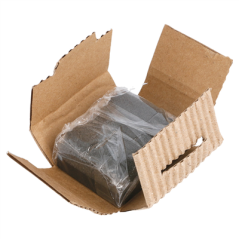 ÉPONGES CHAUSSURES, ÉTUI RECYCLÉ  3,8x2,1x5 CM NOIR CARTON (100 UNITÉ)