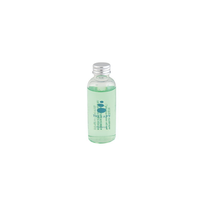 FLACONS SHAMPOOING 'THERAPY' 50 ML Ø3,2x9 CM TRANSPARENT PLASTIQUE (200 UNITÉ)