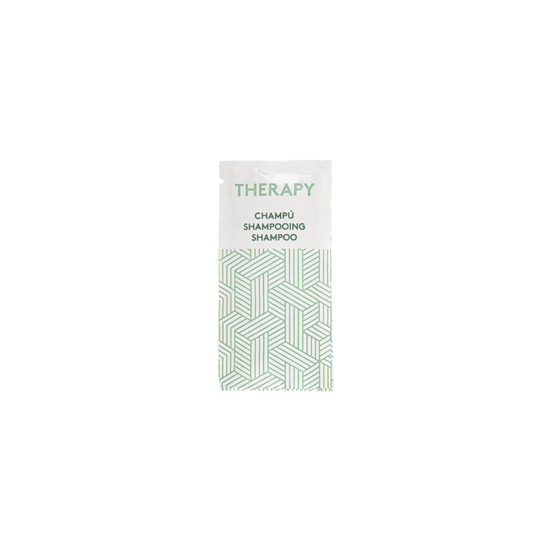 SACHETS SHAMPOOING 'THERAPY' 10 ML 10x5 CM BLANC CELLULOSE (1000 UNITÉ)