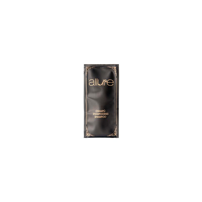 SACHETS SHAMPOOING 'ALLURE' 10 ML 10x5 CM NOIR PET (1000 UNITÉ)