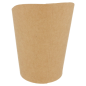 GOBELETS A FRITES OUVERTS 'FEEL GREEN' 9 OZ - 270 ML 200 + 25PE G/M2 Ø7x10,5 CM MARRON CARTON (100 UNITÉ)