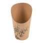 GOBELETS A FRITES OUVERTS 'FEEL GREEN' 16 OZ - 480 ML 200 + 25PE G/M2 Ø8,5x13,5 CM MARRON CARTON (50 UNITÉ)