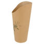 GOBELETS A FRITES OUVERTS 'FEEL GREEN' 22 OZ - 660 ML 200 + 25PE G/M2 Ø8,5x18 CM MARRON CARTON (50 UNITÉ)